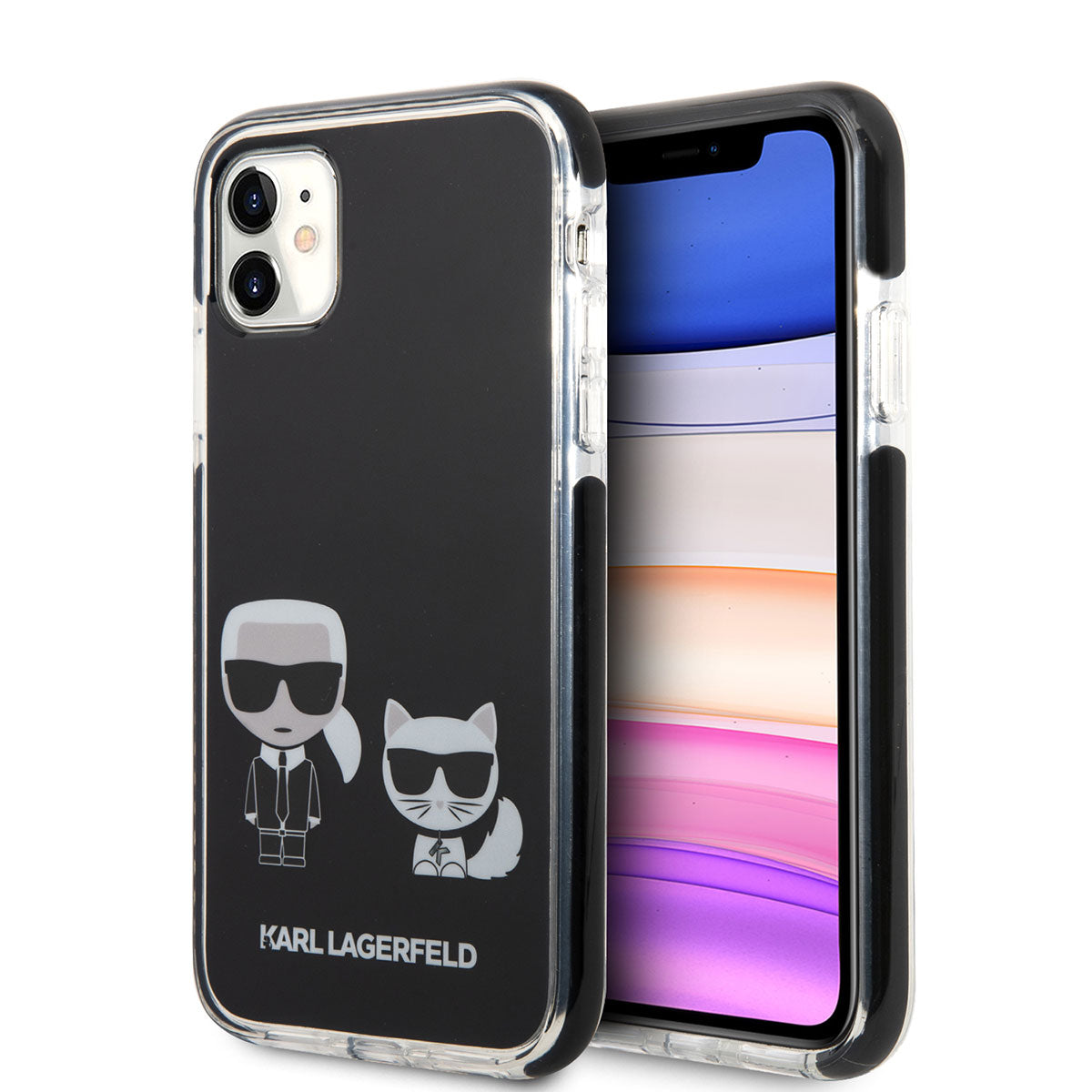 Karl Lagerfeld iPhone 11 Kılıf Kenarları Siyah Silikon K&C Dizayn Telefon Kılıfı - 1 Karl Lagerfeld iPhone 11 Kılıf Kenarları Siyah Silikon K&C Dizayn Telefon Kılıfı - 1